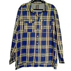 Wrangler ATG Sz XL Plaid Flannel Shirt Button Up‎ Cabincore Cozy